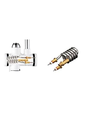 Dmd Baterie electrică pentru apă caldă instant cu afișaj digital, 3 kW, 220V + Prelungitor universal pentru baterie, 2 bucăți