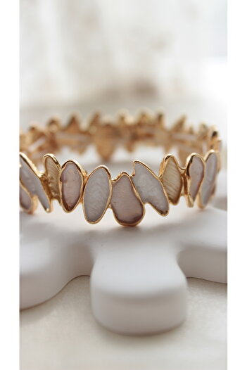 nevamor White Leaf Model Elastic Bracelet