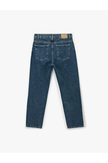 Koton Normal Bel Cotton Pocketed Vintage Straight Fit Jean Trousers (Aw 25)