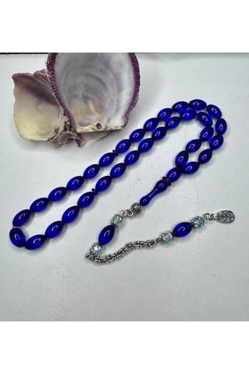İskenderun Tesbihcilik Parliament Blue Fire Amber Rosary
