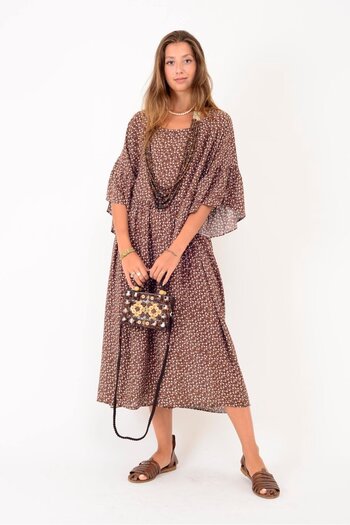 Park Moda ΦΟΡΕΜΑ BOHO AN136 ΜΕ ΣΧΕΔΙΟ ΛΟΥΛΟΥΔΙΑ ΚΑΙ ΡΟΜΠΑΛΙ ΜΕ ΦΟΡΕΜΑΤΑ