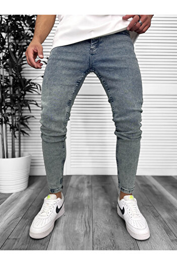 dehaine Blugi barbati slim fit, albstri, uni, 860