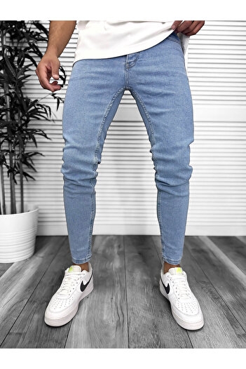 dehaine Blugi barbati slim fit, albstri, uni, 8865