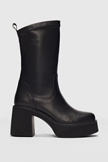 selinshoes Liora High Heeled Women's Stretch Boots-Black
