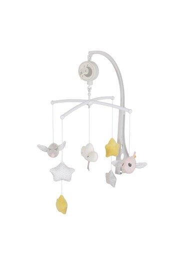 Cangaroo Musical Mobile with Toys for Babies, Bed Dreamy White