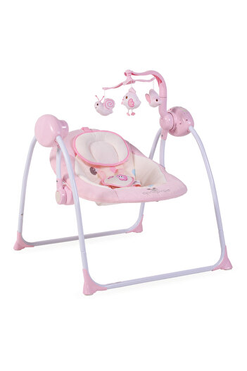 Cangaroo Electric Baby Swing Baby Swing Pink, with 5 Speed Levels, 12 Melodies and Toy Carousel