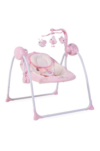 Cangaroo Electric Baby Swing Baby Swing Pink, with 5 Speed Levels, 12 Melodies and Toy Carousel