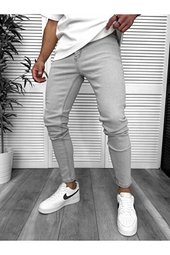 dehaine Blugi barbati slim fit, gri, uni, 917