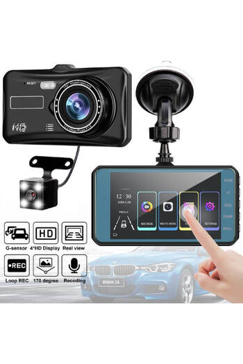 BGRJ Automotive B300 car traffic camera, front and rear, touch screen