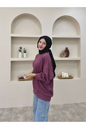 lurex moda Plain Basic Sweat