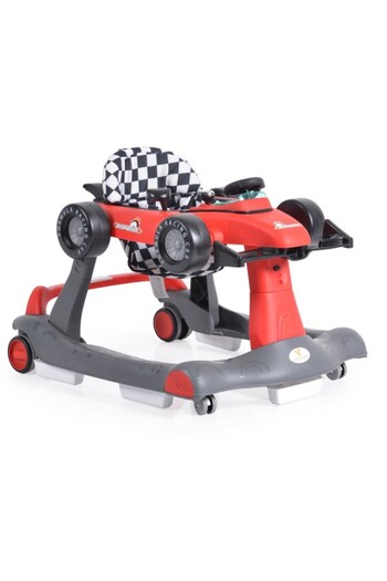Cangaroo Baby Walker and Push Walker Daytonna 2 in 1 Red, 360° Rotating Front Wheels