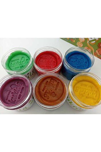 kukids play dough 100% Natural (Organic) 6 Colors (6X130Gr) Play Dough