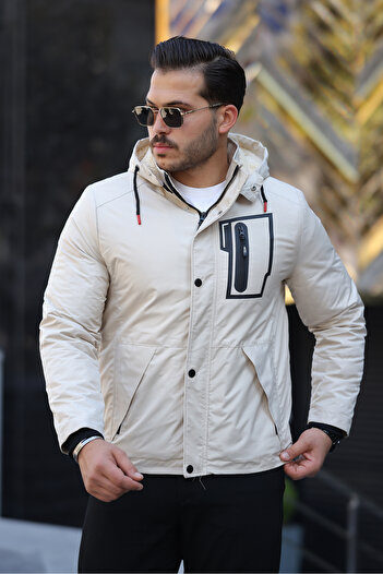 FASİON Men's Fur-Lined Thick Winter Coat with Detachable Hood, Waterproof and Cold-Proof