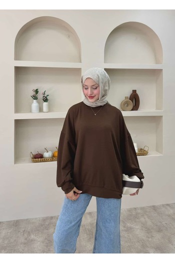 lurex moda Plain Basic Sweat