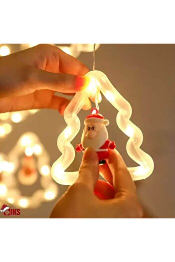 OEM Christmas Installation, Curtain Type of Lights, 5 Lighted Globes and 5 LED Trees, with Differen