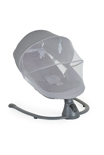 Cangaroo Electric Swing for Babies, Zara Dark Gray, Motion Detector, 12 Melodies, 5 Speeds, and Time