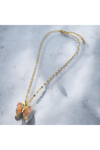 Bumu Design Butterfly Figured Steel Necklace
