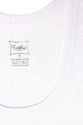 irem içgiyim Tutku 6-Piece Combed Cotton Classic White Men's Tank Top