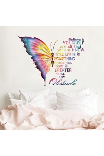 Al Raied ARS® Butterfly Believe in Yourself All That You Are Inspirational Quote Wall Decals Stickers