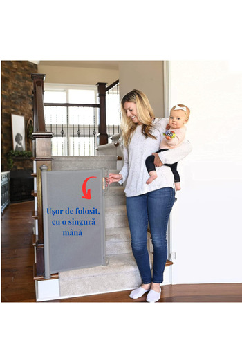 Seezesol Solution Retractable safety gate, for children and animals, adjustable size up to 150cm, indoor/outdoor