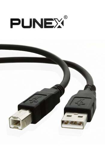 PUNEX USB 2.0 cable For USB-Compatible Printer Black