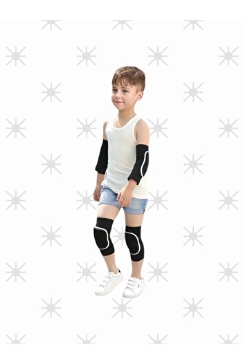 Gök Sports Black Children's Sponge Supported Goalkeeper Protection Knee Pad