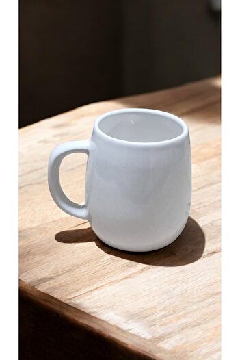 seda seramik Plain White Mug Suitable for Dough Flower Design Mug Cup 400 ml