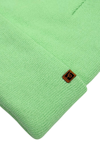 Sofist İstanbul Mint Green Unisex Basic Beanie Lp Collection Folded Mint Green Ribbed Knit Classic Beanie