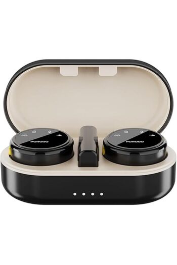 Generic Wireless Microphone Dual Mic with Charging Case (Black)