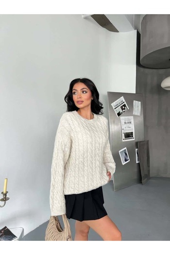 Pulli Collection Πλεκτό πουλόβερ με χοντρό πλέγμα