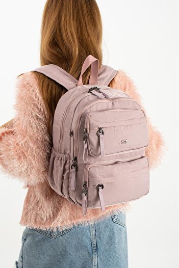 Baginn Women's Backpack Ultra Light Polyamide Fabric Waterproof Multi-Pocket Casual Backpack 35*25 cm