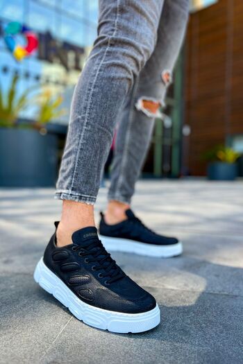 Zerenyus Cronus High Sole Casual Men's Sports Shoes Black White
