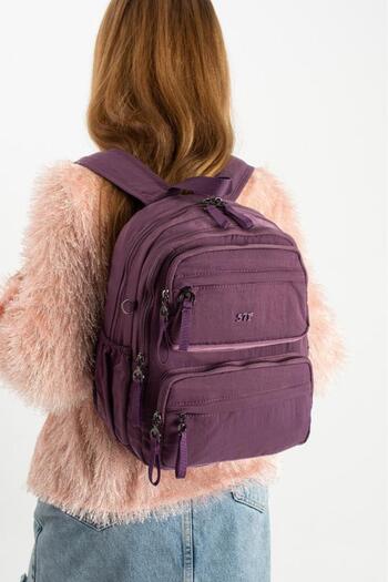 Baginn Women's Backpack Ultra Light Polyamide Fabric Waterproof Multi-Pocket Casual Backpack 35*25 cm