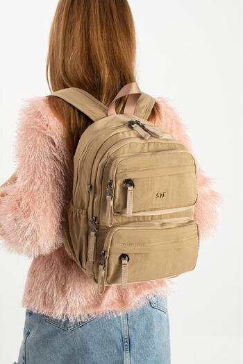 Baginn Women's Backpack Ultra Light Polyamide Fabric Waterproof Multi-Pocket Casual Backpack 35*25 cm