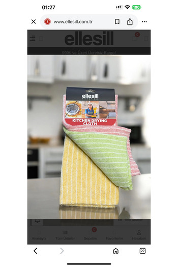 Ellesill Kitchen Cloth, Dishcloth and Countertop Cloth 3-Piece Set 32X32 - Soft Touch