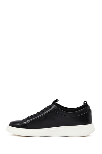 Derimod Men's Black Lace-Up Thick Soled Leather Sneaker 25Wfd693618