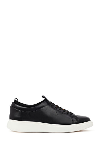 Derimod Men's Black Lace-Up Thick Soled Leather Sneaker 25Wfd693618