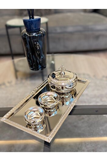 aljahwari Date set with serving tray, a small 11cm water dish, full nickel