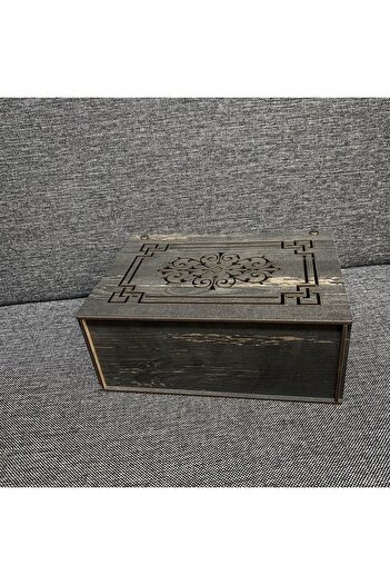 DİKEN STORE Doğal Ahşap Çay Kutusu 9 Bölmeli Kapaklı Poşet Bitki Çayı Saklama Kabı Organizer Kutu (tea Box)