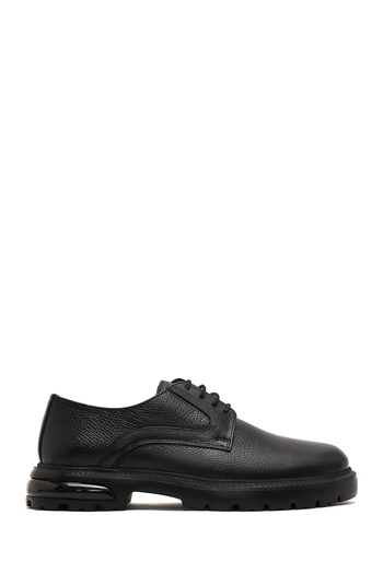 Derimod Men's Black Lace-Up Thick Sole Leather Casual Shoes 25Wfd6755Ft