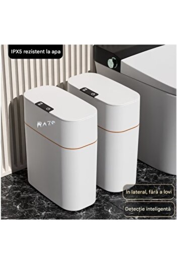 Razo Smart Trash Can Razo, Automatic Opening, 13 L, Rechargeable, 3 Modes, White