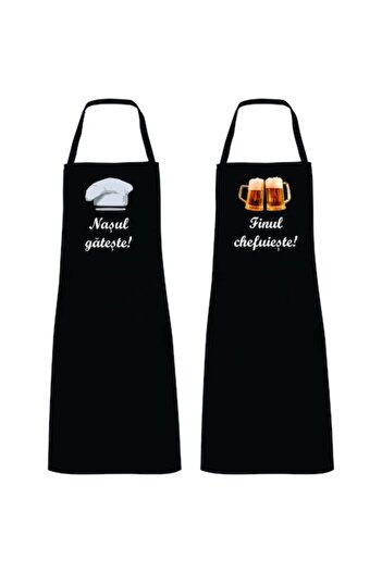 OEM Set Personalized Aprons 'Nasul Gateste! Finul Chefuieste'