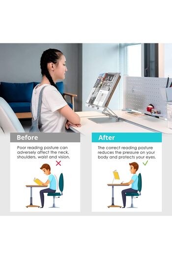 Generic Adjustable Book Stand Foldable & Portable Holder for Reading, Tablets, Textbooks
