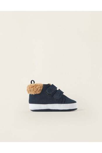 Ziddy Corduroy Boots with Touch-fastening Straps for Newborns, Blue