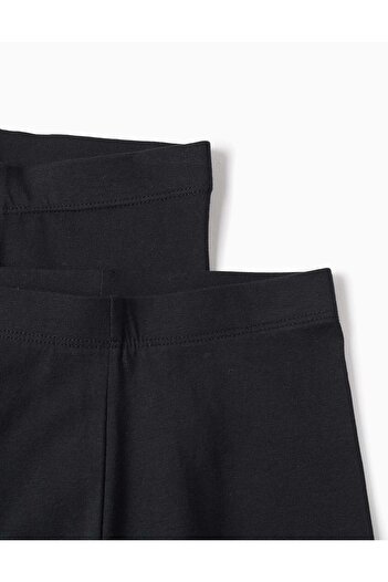 Ziddy Pack of 2 Leggings for Girls, Black