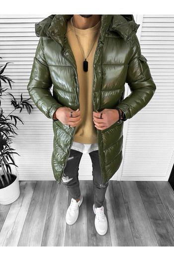 dehaine Men's winter jacket, long casual, 5132