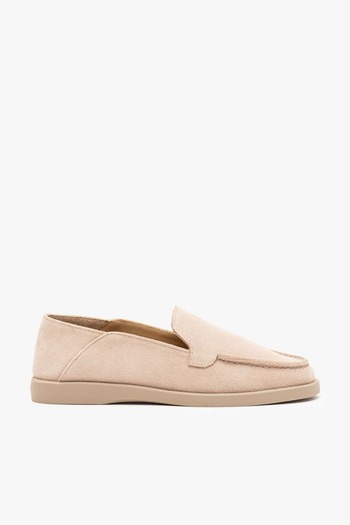 Louis Cardy Olyne Beige Suede Leather Women's Loafer