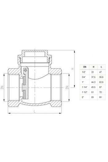 Other 1/2 Inch Clack Non-Return Valve Brass Swing One-way Check Valves