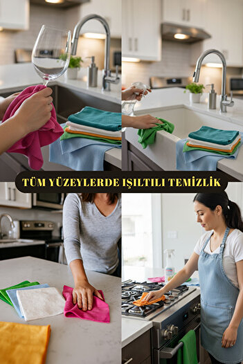 Mislina Home Microfiber Multi-Purpose General Cleaning Cloth Set of 6 40X40Cm – Colorful Kitchen Home Car Cloth