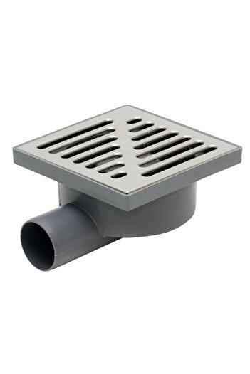 Other Sewer drain grate, stainless steel grate, 150x150 mm, side outlet